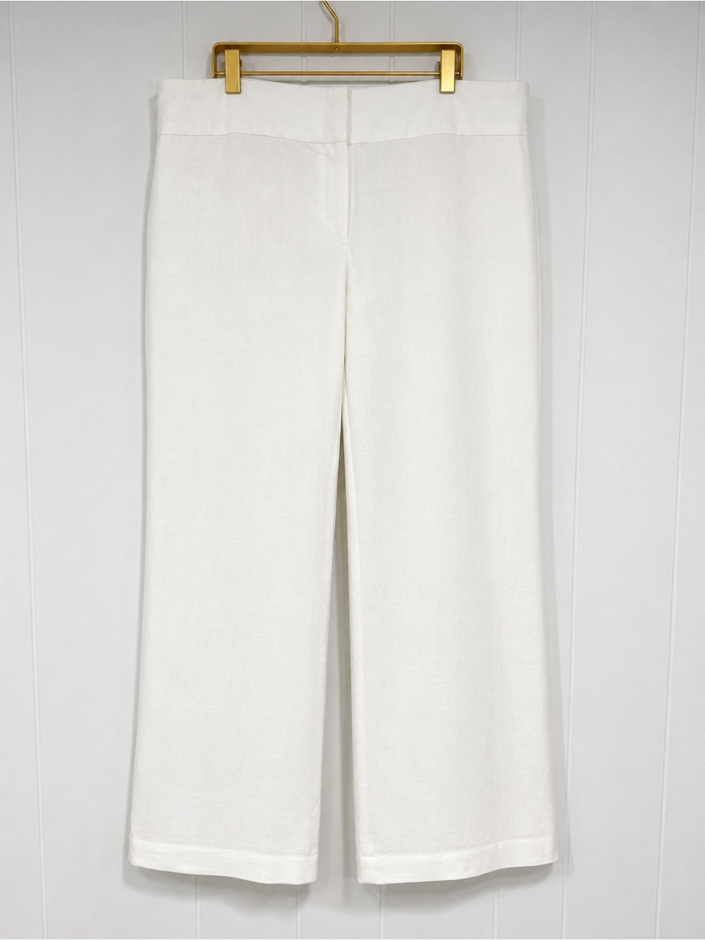 Eileen Fisher pants organic linen wide-Leg Linen Trousers sz‎ 14